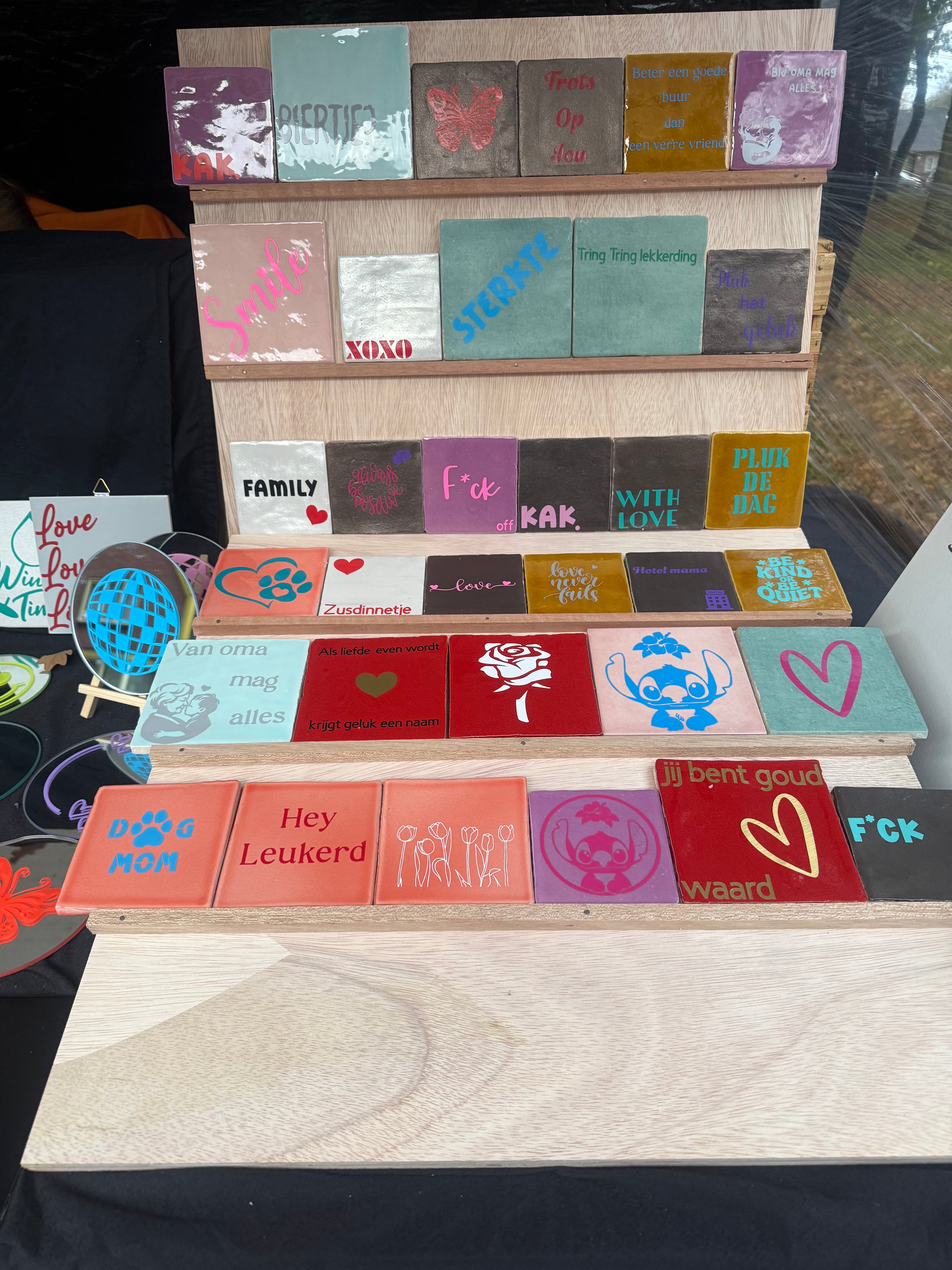 Gepersonaliseerde Tegel - Eigen Kleur, Tekst & Afbeelding