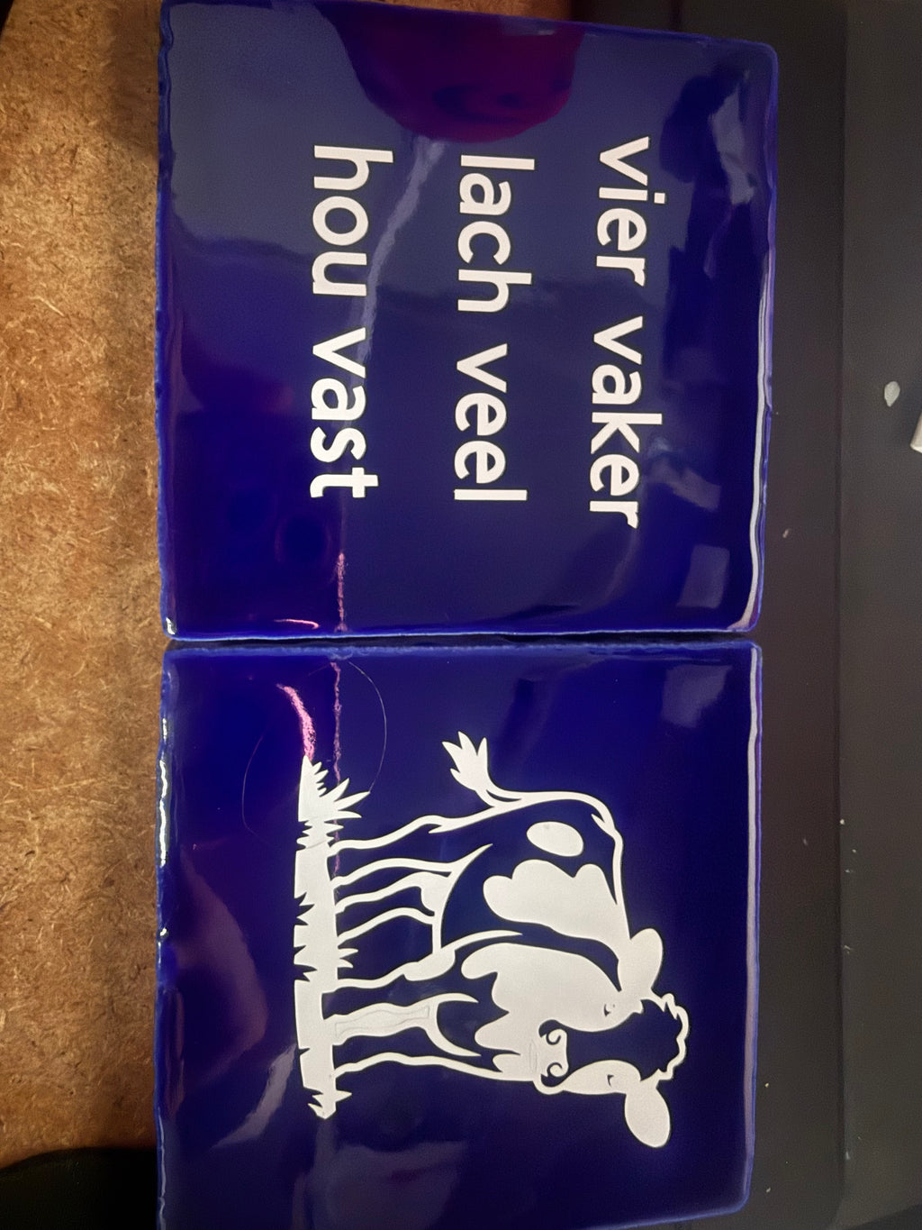 Gepersonaliseerde Tegel - Eigen Kleur, Tekst & Afbeelding