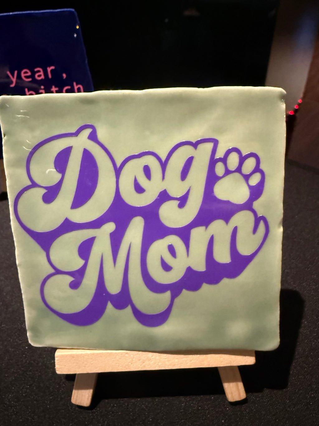 Dog Mom - Decoratief Tegeltje